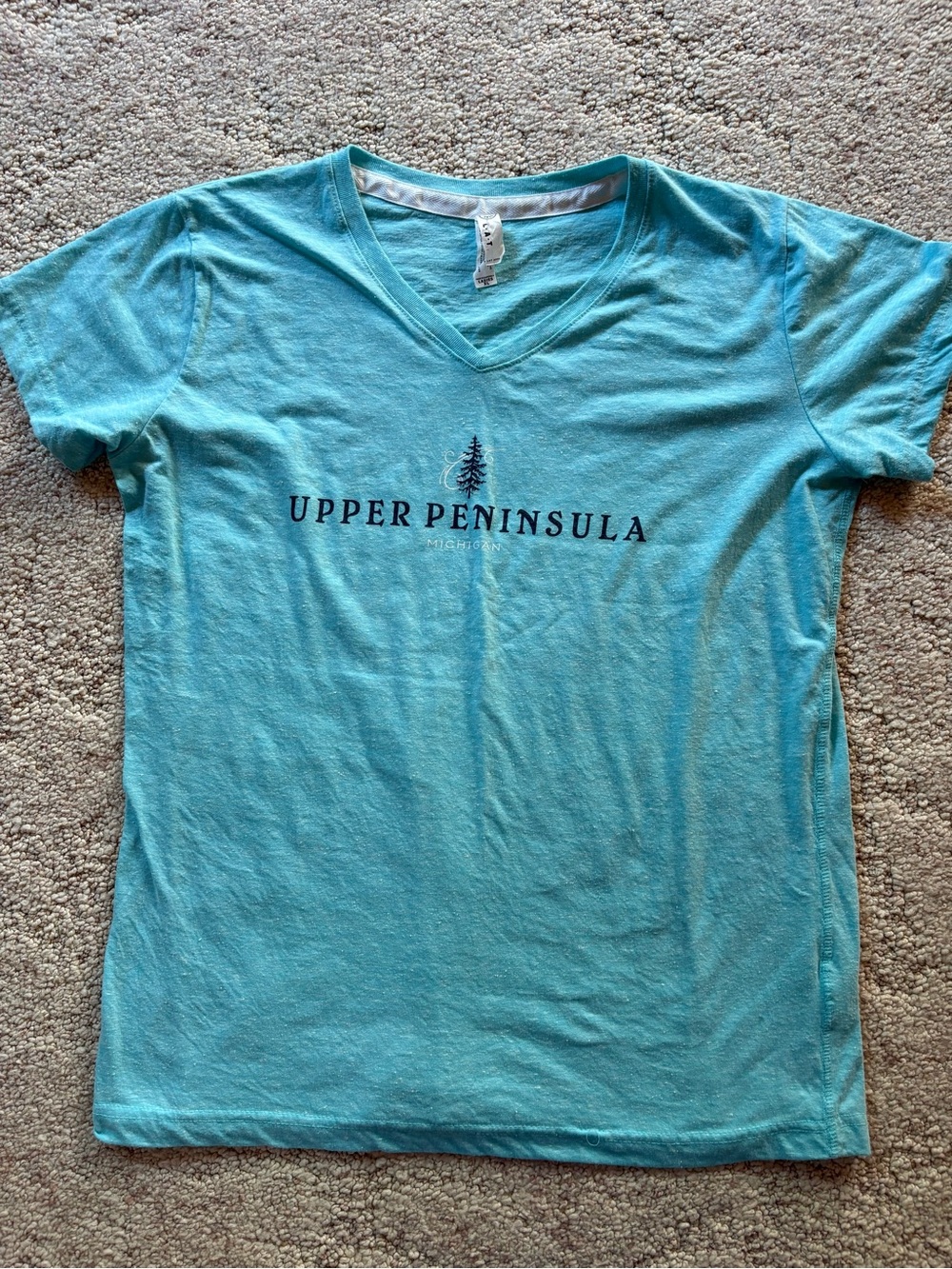 Women's V-Neck T-Shirt in Aqua